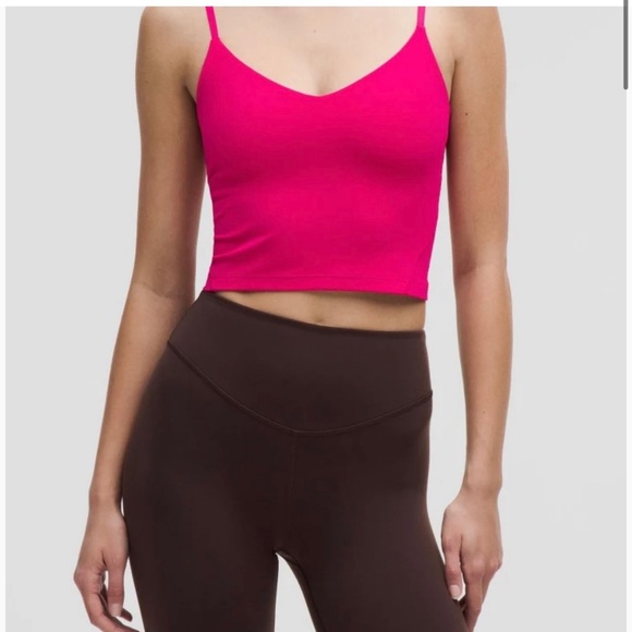 Lululemon Align Cropped Cami tank top - pink size 6 - Picture 1 of 4